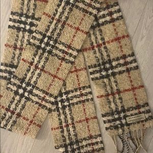 Burberry Heritage Nova Check Wool Angora Scarf